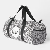 Floral Retro Doodle Duffle Bag (Rechte Ecke)