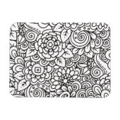 Floral Retro Doodle Magnet (Horizontal)