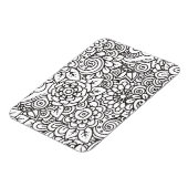 Floral Retro Doodle Magnet (Linke Seite)