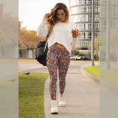 Floral Retro farbenfrohe 70er Leggings