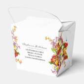 Floral Retro Frühlingsblumen Primrose Beruflich Geschenkschachtel (Rückseite)