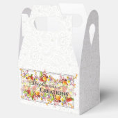 Floral Retro Frühlingsblumen Primrose Beruflich Geschenkschachtel (Geöffnet)