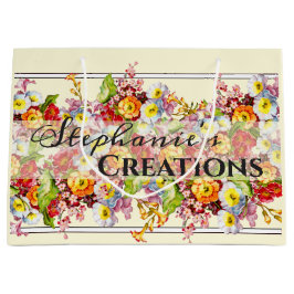 Floral Retro Frühlingsblumen Primrose Beruflich Große Geschenktüte