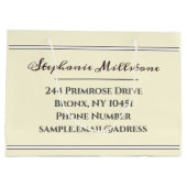 Floral Retro Frühlingsblumen Primrose Beruflich Große Geschenktüte (Rückseite)