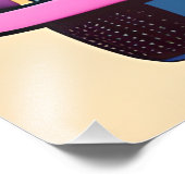 Floral Retro Hippie Van Vintag Art Fotodruck (Ecke)