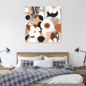 Floral Retro Leinwanddruck (Insitu (Schlafzimmer))