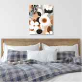 Floral Retro Leinwanddruck (Insitu (Schlafzimmer))