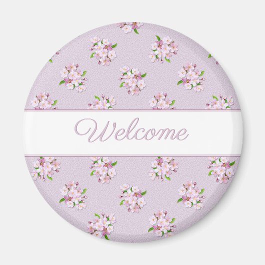 Floral Retro Muster Magnet (Vorne)