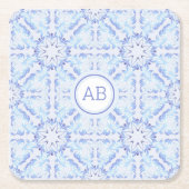 Floral Retro Royal Muster Rechteckiger Pappuntersetzer (Vorderseite)