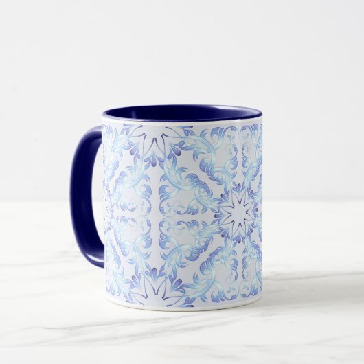 Floral Retro Royal Muster Tasse (Vorderseite Links)