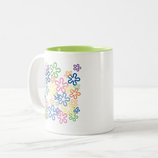 Floral Retro Tasse (Vorderseite Links)