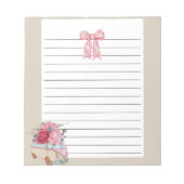 Floral Retro Van Lined Notepad Notizblock (Vorderseite)