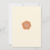 Floral Retro Zwei Groovy 2. Geburtstag Einladung (Rückseite)