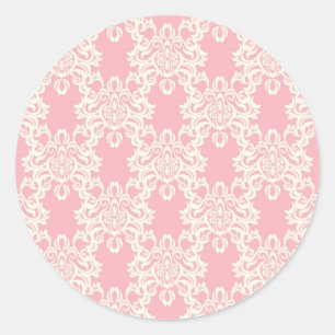 Floral-Retrodamus Runder Aufkleber