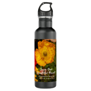 Floral Rette unsere Planet-Blume Natur personalisi Edelstahlflasche