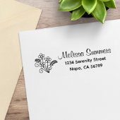 Floral Return Address Gummistempel
