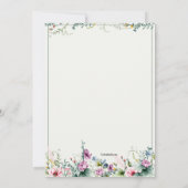 Floral Revelry Photo Religious Invitation Einladung (Rückseite)