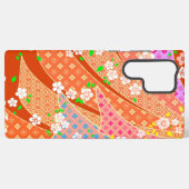 Floral Ribbon Kimono Pattern Samsung Galaxy Hülle (Rückseite (Horizontal))