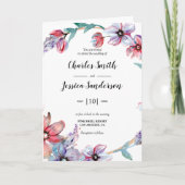Floral Ring Wedding Invitation Einladung (Vorderseite)