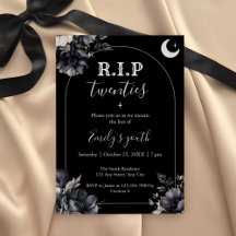 Floral RIP Twenties 30th Birthday Invitation