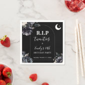 Floral RIP Twenties 30th Birthday Paper Napkin Serviette (Beispiel)