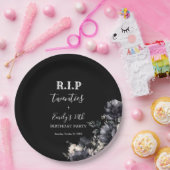 Floral RIP Twenties 30th Birthday Party Pappteller (Party)