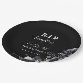 Floral RIP Twenties 30th Birthday Party Pappteller (Schrägansicht)