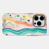 Floral River and Waves Case-Mate iPhone Hülle (Rückseite (Horizontal))