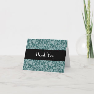 Floral Rokoko Wedding, danke Karte