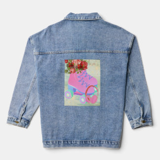 "Floral Roller Skate" Jeansjacke