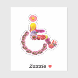 Floral Rollstuhl Decal Aufkleber