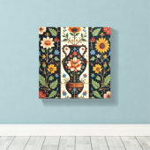 Floral Roman Vase Leinwanddruck (Insitu (Holzboden))