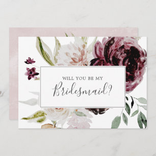 Floral Romance Bridesmaid Vorschlagkarte Einladung