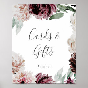 Floral Romance Cards und Geschenke Unterschrift Poster
