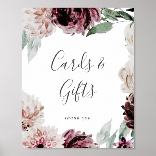 Floral Romance Cards und Geschenke Unterschrift Poster (Vorne)