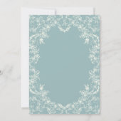 Floral Romance Chinoiserie Blaues Brautparty Einladung (Rückseite)