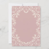 Floral Romance Chinoiserie Mauve Brautparty Einladung (Rückseite)