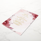 Floral Romance | Goldfoil-Hochzeit Folieneinladung (Gedreht)
