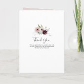 Floral Romance | Graue geklappte Hochzeit Programm (Rückseite)
