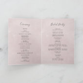 Floral Romance | Graue geklappte Hochzeit Programm (Innenseite)