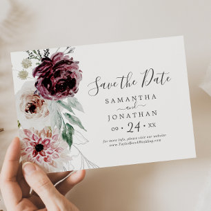 Floral Romance Horizontal Save The Date