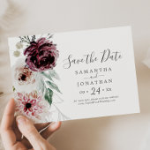 Floral Romance Horizontal Save The Date