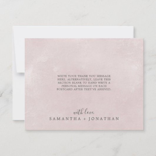 Floral Romance | Pflaumenkarte Dankeskarte (Rückseite)