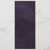 Floral Romance | Pflaumenmenü Menükarte (Rückseite)