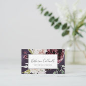 Floral Romance | Plane Visitenkarte (Stehend Vorderseite)