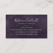 Floral Romance | Plane Visitenkarte (Rückseite)