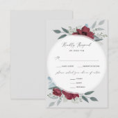 Floral Romance RSVP Karte (Vorne/Hinten)