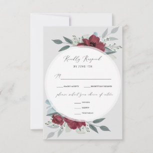 Floral Romance RSVP Karte