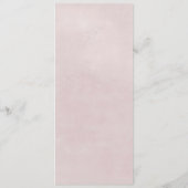 Floral Romance Wedding Dinner Menü Menükarte (Rückseite)