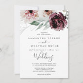 Floral Romance Wedding Einladung (Vorderseite)